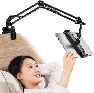 ULANZI Soporte Tablet Cama, 360 ° Giratorio, Aluminio para iPad 2021 Pro 9.7, 10.5, 12.9, Air Mini 3, 4, 5, Samsung Tab e Huawei MediaPad